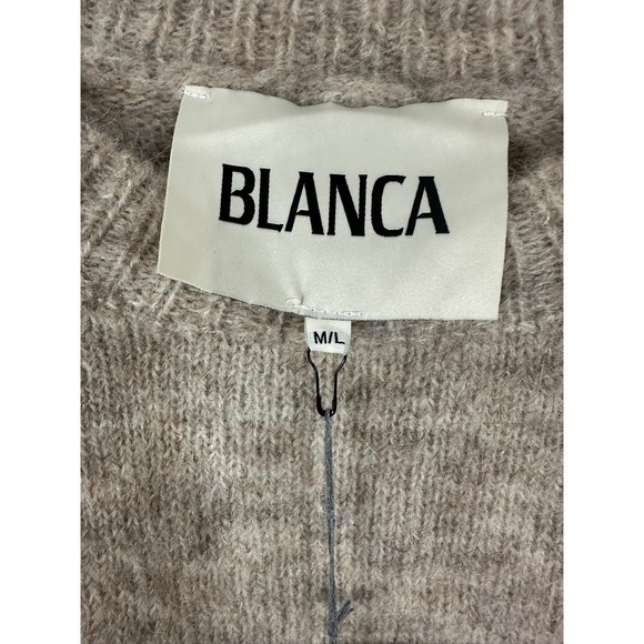 NWT‎ BLANCA Rosmunda Cream Oversized Sweater M L - Picture 3 of 5